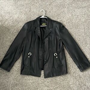 VINTAGE Black Leather Jacket